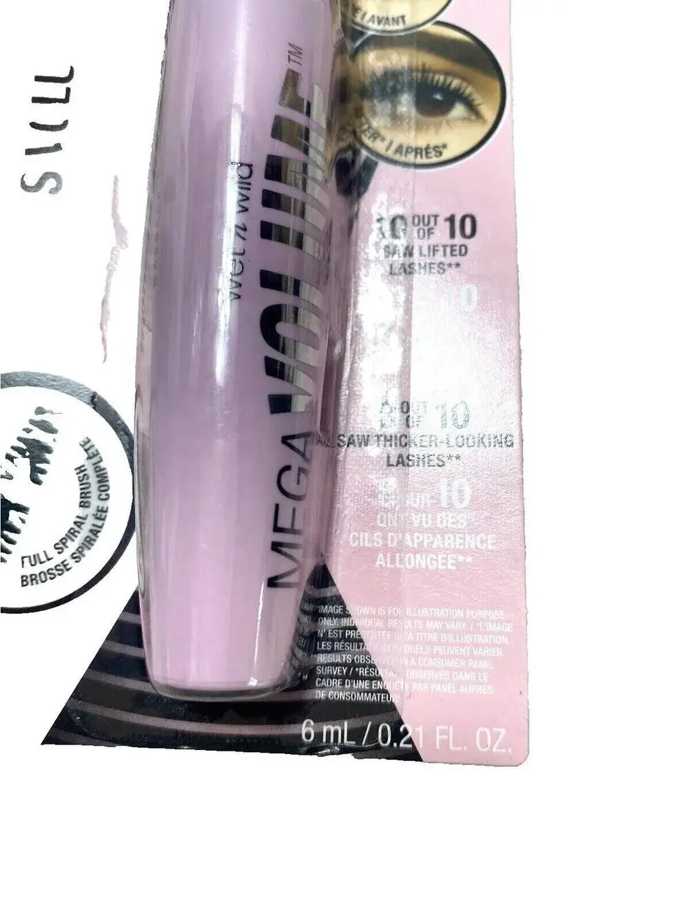 Wet n Wild Mega Volume Mascara Very Black - Boosts Volume & Lifts Lashes!